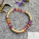 Multi Color Bead Bracelet, Bead Stack Bracelet, Layered Stack, Stackable Bracelet, Women’s Bracelet, Multi and Gold Plated Bracelet, Unique